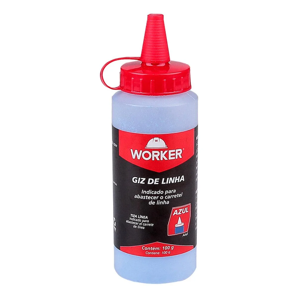 Giz de Linha 30m Worker Azul para Construção Super Pro Atacado