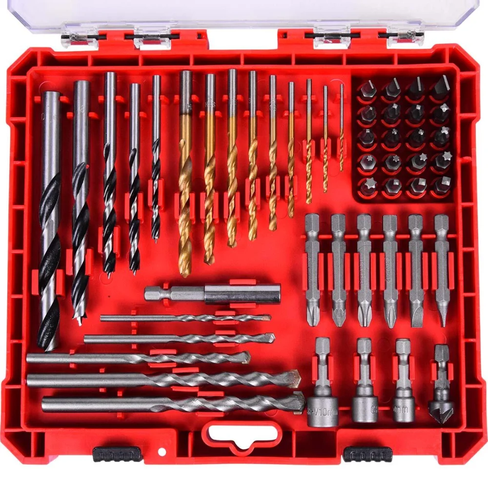 Kit de Brocas e Bits Worker 50 Peç Qualidade