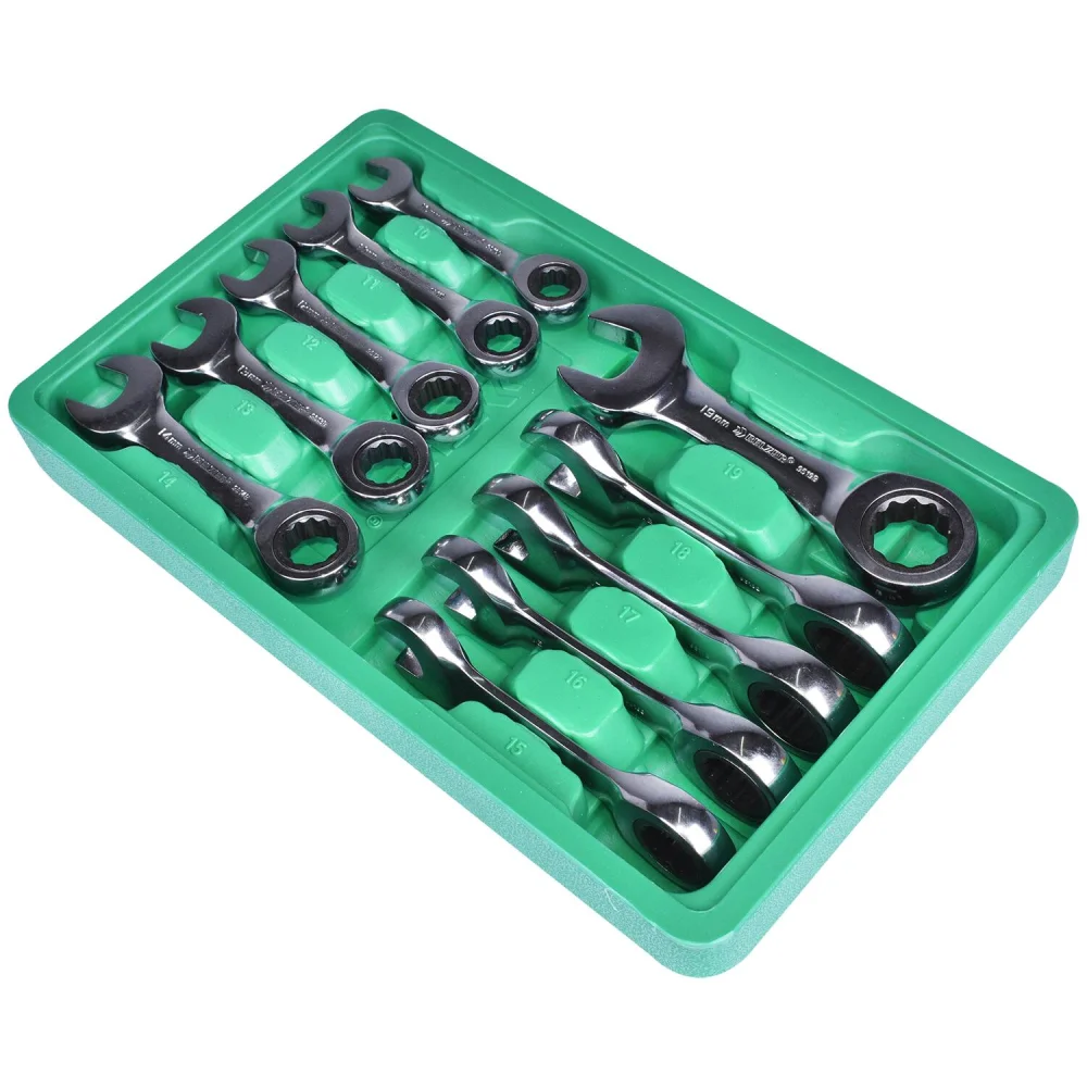 Jogo De Chaves Combinadas Curtas Com Catraca 10 A 19Mm 9520Bj