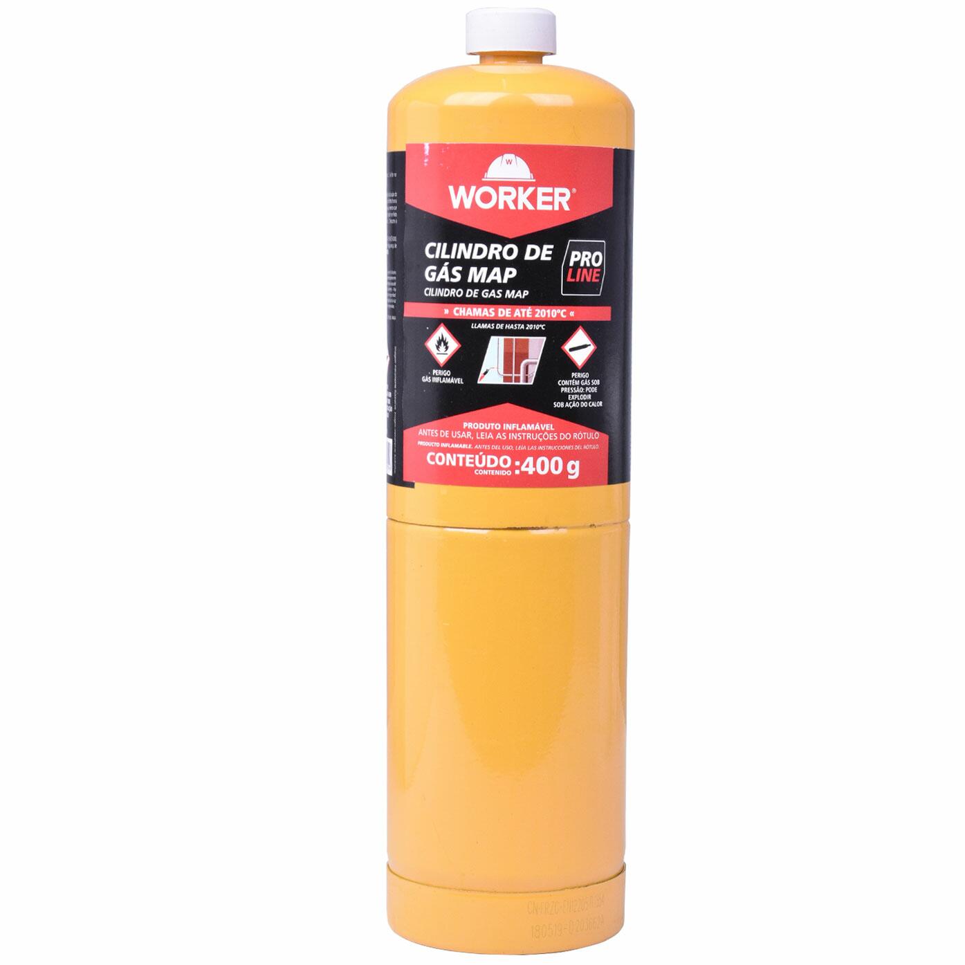Cilindro de gás Worker 887773 para maçarico portátil 400g